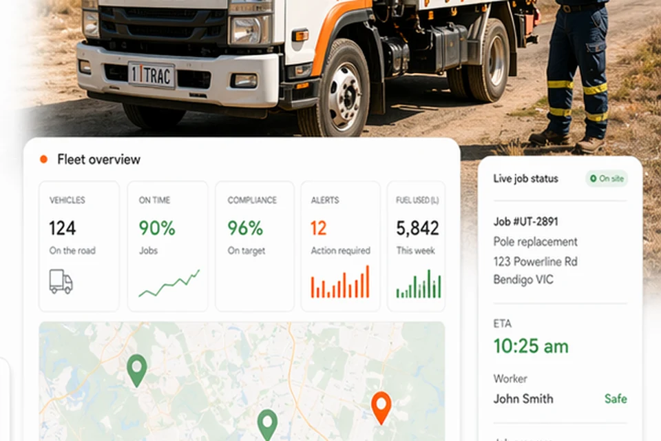 Utility fleet dashboard and personal safety tracker.